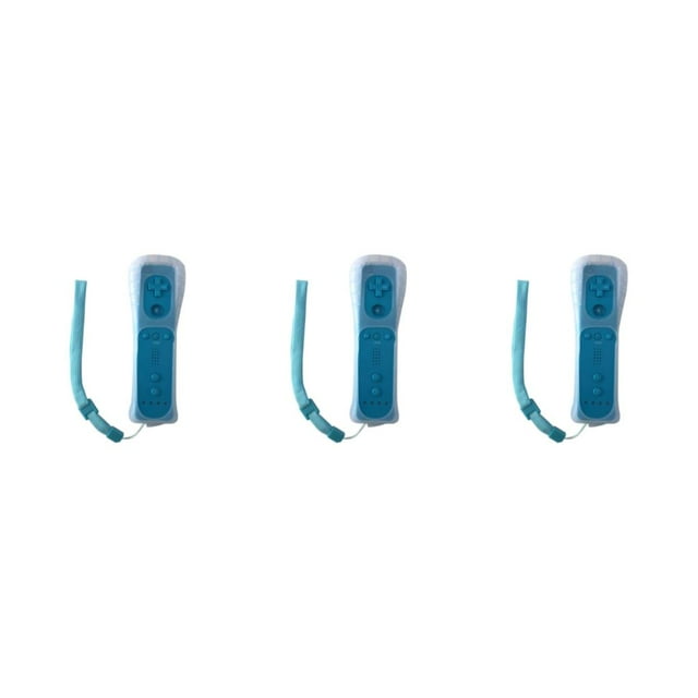 Ruiboury Manette de Jeu Sans Fil à Bord Rond, Bouton Doux pour Confort, Vibration, Manette de Jeu à Distance, Bleu, Ensemble de 3