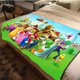 thumbnail image 3 of Manta de felpa suave con diseño de Super Mario de juegos japoneses, manta de franela para sala de estar, dormitorio, cama, sofá, funda de picnic, 3 of 5