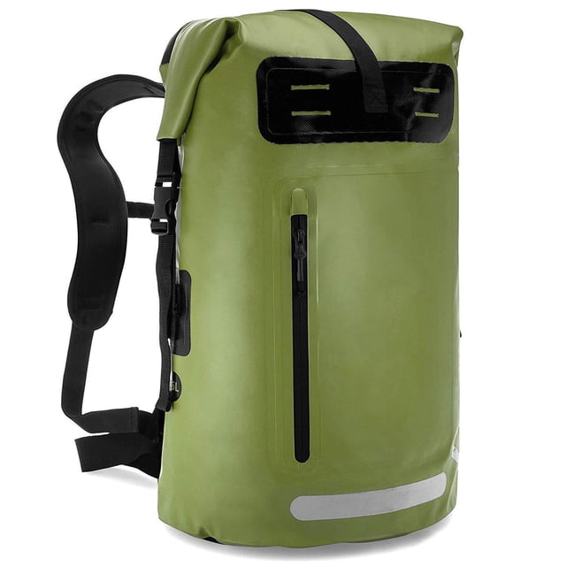 Sac à Dos Imperméable Robuste à Dessus Roulé, Sac Étanche pour Kayak, Rafting, Bateau