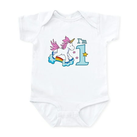 

CafePress - Rainbow Unicorn First Birthday Infant Bodysuit - Baby Light Bodysuit Size Newborn - 24 Months