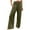 #04Army Green, variant on Women Linen Palazzo Pants Summer Boho Wide Leg High Waist Casual Lounge Pant Beach Travel Vacation Outfits Red S