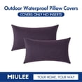 thumbnail image 5 of Fundas para Cojines MIULEE Impermeables de Lino Sintético 30x50 cm Morado, 5 of 5