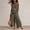 Green, variant on 2 Piece Matching Set for Women, Smocked Neck Sleeveless Tank Top and Palazzo Pants, Casual Summer Matching Outfit with Pockets, Green 2XL