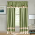 thumbnail image 3 of Collections Etc Darcy Two-Tone Curtain Panel Green 52"x84", Green, 52"X84", 3 of 3