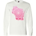 thumbnail image 3 of Inktastic Wisconsin Silhouette Mandala Long Sleeve T-Shirt, 3 of 5