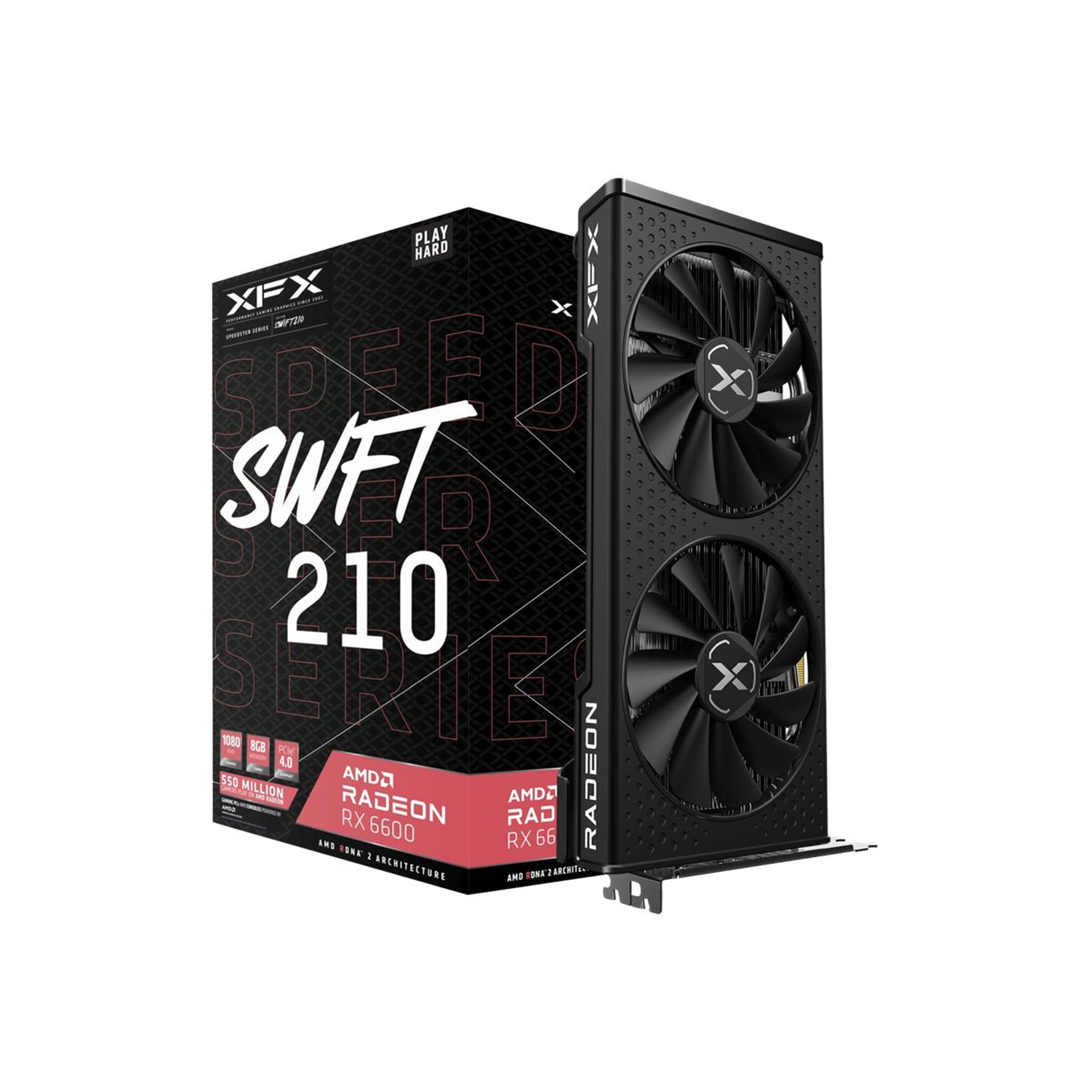 XFX AMD Radeon RX 6600 Graphic Card, 8 GB GDDR6