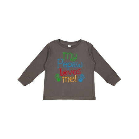 

Inktastic My Pepaw Loves Me Grandchild Outfit Gift Toddler Boy or Toddler Girl Long Sleeve T-Shirt