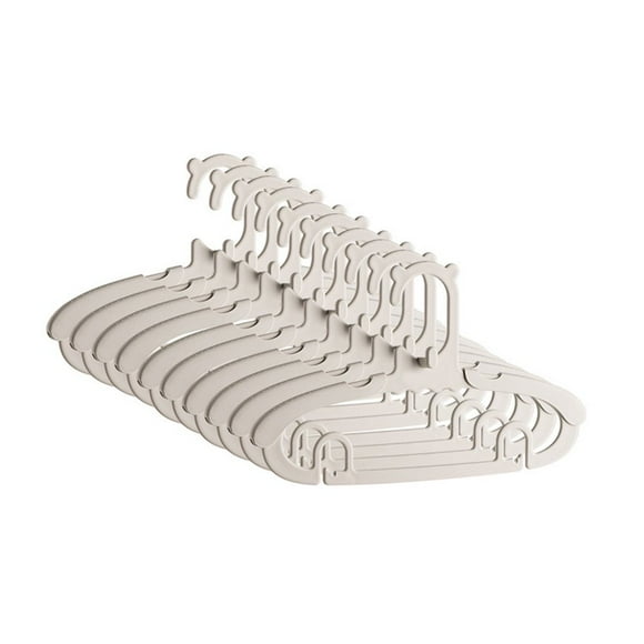 PENGXIANG 10Pcs Baby Clothes Hangers Stackable Good Load-bearing Non-Slip High Toughness Smooth Surface Save Space Scalable Pants Clothes Drying Racks Kids Hangers Bathroom Supplies