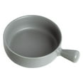 thumbnail image 4 of relayinert Ceramic Salad Bowl Handled Solid Color Adorable Washable Cute Home Breakfast Dinner Soup Fruit Bowls Tableware Grey, 4 of 5