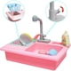 thumbnail image 3 of Juego de juegos para niños, fregadero de cocina con grifo simulado y accesorios de cocina incluidos, rojo, 3 of 7