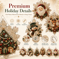thumbnail image 3 of Christmas Pearl Diamond Painting Suncatcher Kit, DIY Pearl Craft Ornament with Snowflake Lace Edge, 8 and 12 Inch Holiday Diamond Art Hanging Decor Gift, 3 of 6