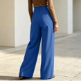 thumbnail image 4 of Womens Dress Work Pants High Waisted Trousers Wide Leg Pull on Stretchy Slacks with Pockets Casual Daily Wear Comfortable Fit by Yigetop Blue M, 4 of 6