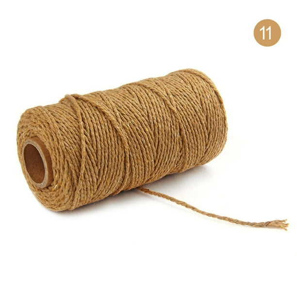 Rouleau de corde en coton deux couleurs, 100 mètres/rouleau, ficelle pour  emballage de cadeau, décoration