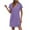 Purple A, variant on LOVZFMLL Summer Dresses for Women Casual Loose T-Shirt Shift Dress V Neck Cap Short Sleeve Solid Basic Daily Outfits Wine S