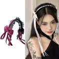 thumbnail image 2 of Diadema de encaje con cinta, adornos exquisitos para el cabello para mujer, vestido de escenario de Cosplay, 2 of 4