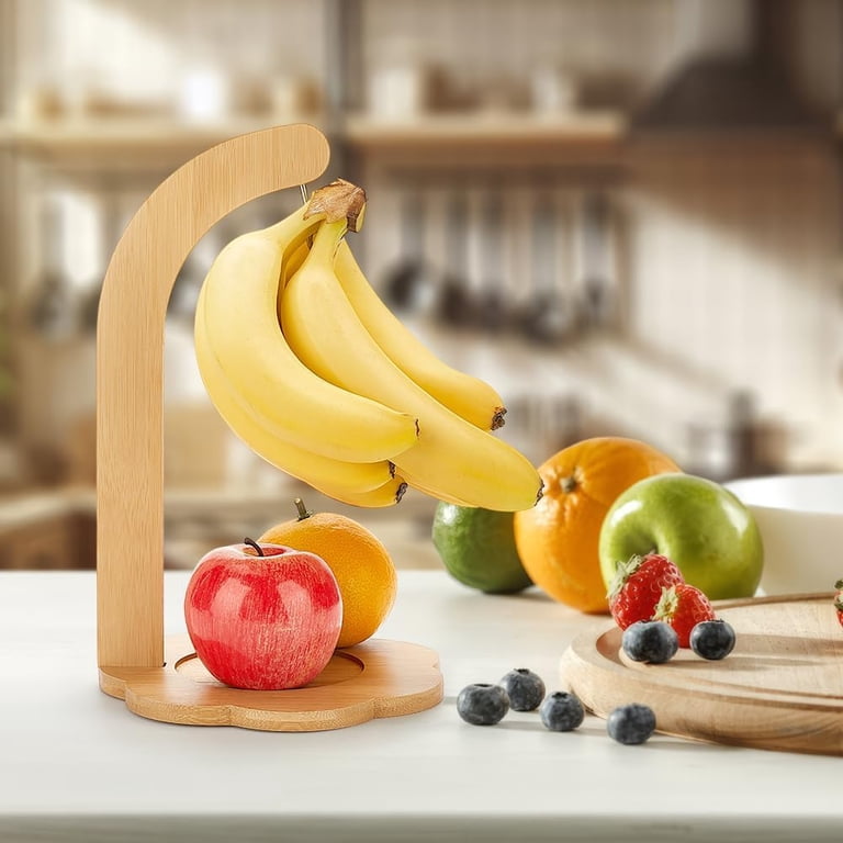 Banana Holder Stand Hanger with Flower Base for Fruit Storage