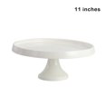 thumbnail image 2 of Cake Serving Trays Household Simple Style Fruit Cupcake Plate Pastry Storage Holder Tabletop Solid Color Dessert Stand Accessory rounded 11in, 2 of 9