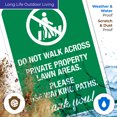 thumbnail image 5 of Do Not Walk Across Private Property Lawn Areas Please Use Walking Paths Thank You Sign,, 5 of 8