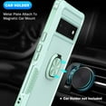thumbnail image 2 of Nalacover For Google Pixel 6 Pro Slim Case,Luxury Hybrid Hard PC and TPU Rugged Bumper 3-In-1 Rotatable Magnetic Ring Kickstand Four Corner Guard Shockproof Anti-Scratch Back Phone Cover.Green, 2 of 8