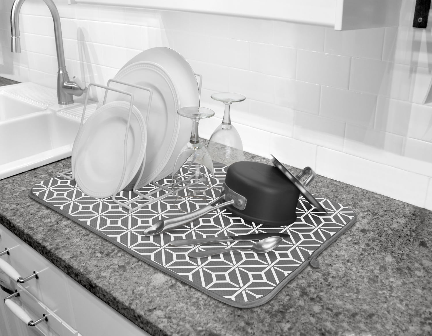 Cuisinart Ultra Absorbent Kitchen Dish Drying Mat, 100 Microfiber