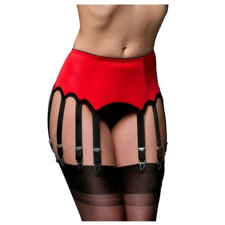 HomeGardon Lingerie for Women Clearance Lace Garter Belts/Sexy Mesh Suspender Belt with Ten Straps Metal Clip for Women s Stockings/Lingerie (Garter Belt Sold Only)