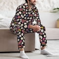thumbnail image 7 of Pofeuu Rainbow Flowers Print Men's Long Sleeve Pajama Set Pijamas Para Hombres Pijamas Para Hombres Mens Pajamas Set-X-Large, 7 of 7