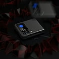 thumbnail image 7 of Nalacover Folding Case for Samsung Galaxy Z Flip 3, Carbon Fiber Rugged PC Anti-Scratches Lens Protection Cover with Hidden Bracket Screen Protection Wireless Charging Case,Cyanblue, 7 of 7