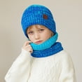 thumbnail image 3 of Toddlers 2 Piece Hat Scarf Sets Fleece Lined Beanies Neck Gaiters Size 1-11 Youth Boys Girls Thermal Warm Solid Ski Snow Hats & Scarves Set, 3 of 4