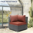 thumbnail image 5 of RADIATA 27 x 27 Outdoor Burgundy Red-A Olefin Backrest Pillow Covers, 8 Count, 5 of 8