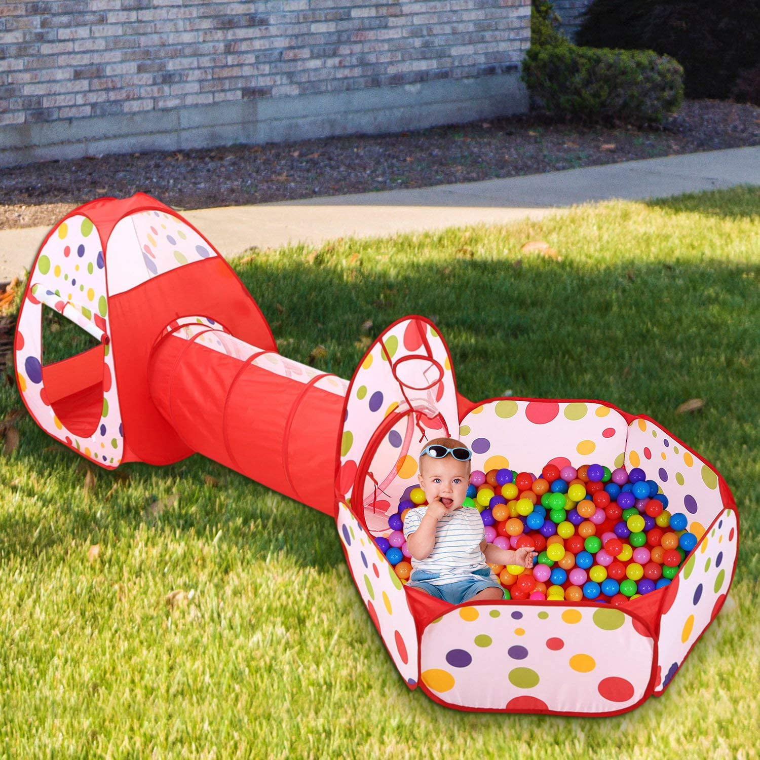 Boy Girl Kids Ball Pit Indoor Play Tent Game House Tunnel Pool Toy Birthday Gift 