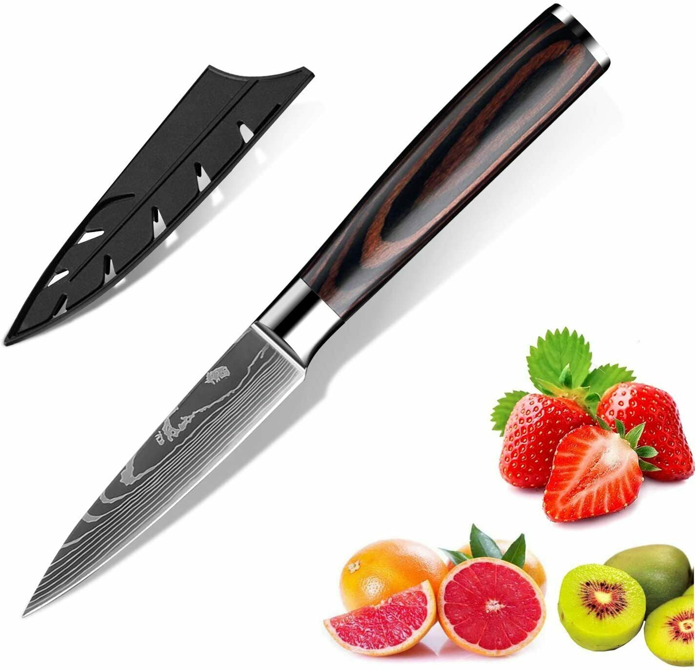 Sharp Kitchen Knives Set of 2-8.5 Inch Chef Knife & 5 Inch Kitchen Utility  Knife, Pro Chopping & Cutting Knife with High Carbon 7CR17MOV Stainless
