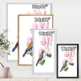 thumbnail image 4 of Designart 'Blue Bird Sitting On A Pink Magnolia' Traditional Framed Canvas Wall Art Print, 4 of 5