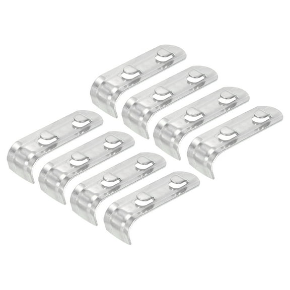 Freezer Shelf Clips, Refrigerator Clip Kits Cooler Shelf Support 2.52x0.71x0.67" Silver