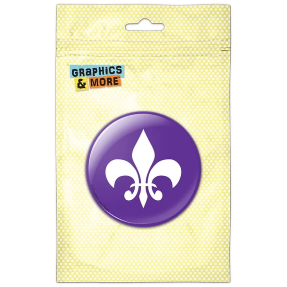 Fleur de Lis Purple Refrigerator Button Magnet
