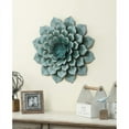 thumbnail image 4 of Luxen Home 24in. Dia. Light Green Metal Flower Wall Decor, 4 of 9