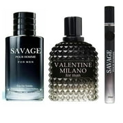 Savage & Valentine Cologne Combo Set for Men - Eau De Toilette Natural Spray, 3.4 Fl Oz Each, Pack of 3