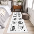 thumbnail image 4 of Laundry 2'x6' Runner Rugs for Hallway Kitchen Bedside Non Slip Washable, Black Words Funny Wash Dry Fold Minimalist Entryway Rug Runners with Rubber Backing, Long Carpet Runner for Laundry Room, 4 of 8