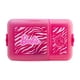 thumbnail image 1 of Contenedor de Alimentos Rectangular de Plástico, Lunch Box Escolar con 2 Divisiones, Diseño Barbie Animal Print Rosa, 1 of 5