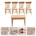 thumbnail image 4 of KAKOWELY 1 Ensemble de Mini Maison Table Jouet Décoration Miniature Kit Table Chaise Mini Meubles, 4.13"X2.64"X2.48 Pouces, 4 of 5