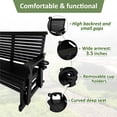 thumbnail image 4 of HDPE Patio Glider, Poly Lumber Weather-Resistant Outdoor Glider Bench, for Patio, Porch, Yard, 2-Seaters, Black, 4 of 6