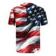 thumbnail image 4 of Tops para hombre, blusas y camisas de manga corta con cuello redondo para hombre, jersey informal con cuello redondo estampado para hombre, pantalones cortos deportivos para fitness, blusa de poliéste, 4 of 5