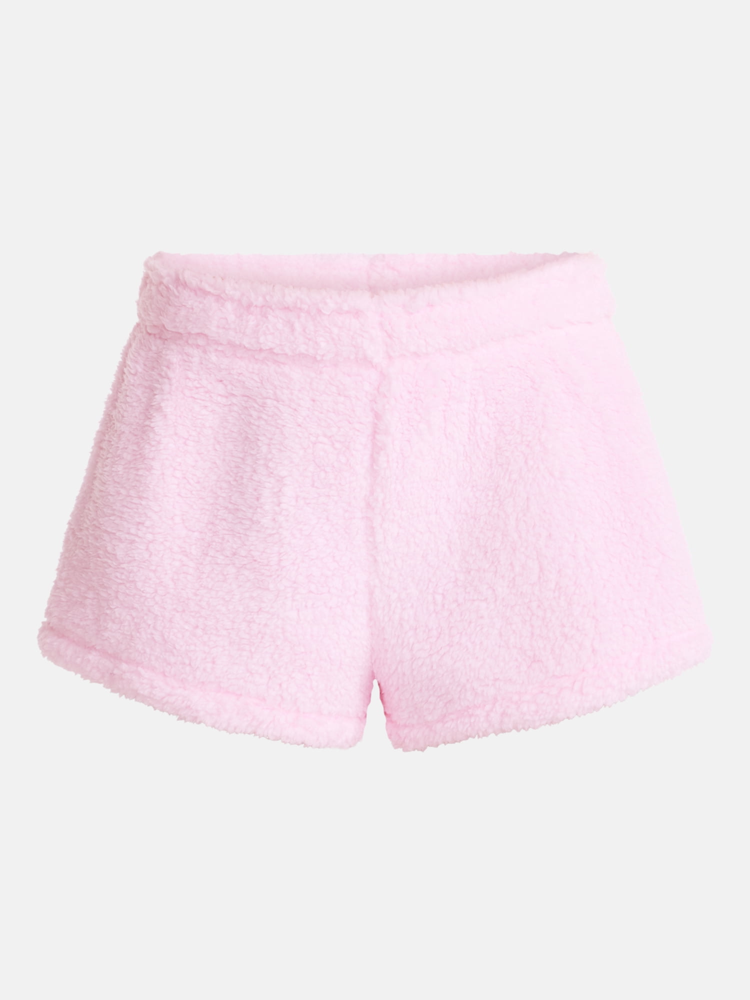 No Boundaries Faux Shearling Plush Shorts, 2.5'' Inseam, Women's XXS-XXL