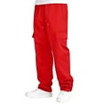 thumbnail image 3 of Mens Sweatpants,Men's Casual Pants Comfortable Solid Color Drawstring Joggers with Pockets for Daily Wear Loose Fit Sweatpants Breathable Soft Fabric,Cargo Pants for Men,Size:L, 3 of 9