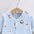thumbnail image 5 of Kogui Newborn Boy Clothes Fall Baby Girl Boy Outfit Baby Romper Long Sleeve Hoodie Jumpsuit Fall Winter Clothes 0 3 6 9 12 18 24 Months (Blue,6-9 Months), 5 of 6