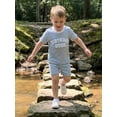 thumbnail image 5 of BemeyourBBs Toddler Baby Boys Birthday Outfits 1 2 3 4 Years Old Birthday Summer Clothes Birthday Dude Letter Embroidery Short Sleeves T-Shirt and Elastic Waist Pockets Shorts Set, 5 of 9