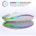 thumbnail image 3 of Souris Bluetooth pour Ipad, Souris Sans Fil pour Macbook Air/mac/pc/ordinateur Portable (Argent), 3 of 4