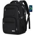 thumbnail image 1 of Mochila BICPSRO negra para hombre y mujer, escuela, 30 litros, con puerto USB, 1 of 7