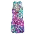 thumbnail image 2 of Women's Cut & Sew Racerback Dress (AOP) Crystal Waters, 2 of 7