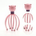 thumbnail image 3 of Unique Bargains 1 Pc Women Octopus Ball Bearing Style Head Massager for Home for Office Plastic Steel Ball Pink, 3 of 4
