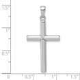 thumbnail image 2 of Auriga 10k White Gold Polished Cross Pendant for Women (L-35 mm, W-18 mm), 2 of 4